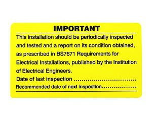 Periodic Inspection Label
