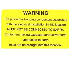 Protective Bonding Warning Label