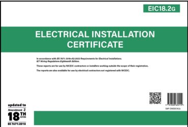 Electrical Installation Certificate - CNICEIC18_2G
